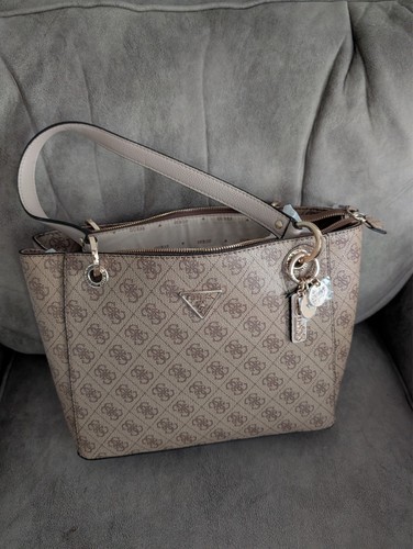 New guess monogram tote purse - new,