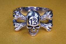 Style Biker Bague avec Crânes