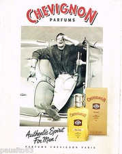 PUBLICITE ADVERTISING 075  1993   CHEVIGNON  eau de toilette pour Homme