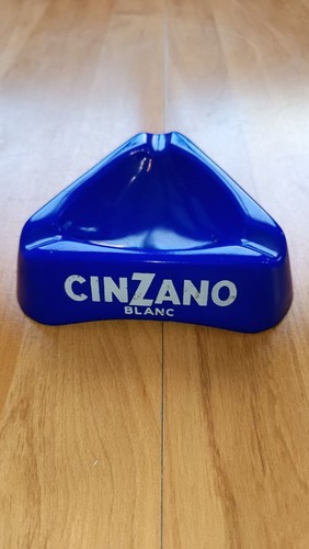 Cendrier cinzano bleu vintage - bleu,