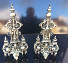 Paire de chenets Baroque Louis XIV en bronze ciselé époque Napoléon III