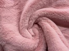 Super Luxe Tissu En Fausse Fourrure Matériel Doux Comme Un Pêcheur Rose Poudré