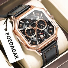 POEDAGAR Montre Homme Carrée