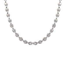Chaîne collier grain de café acier  50 cm x 6 mm