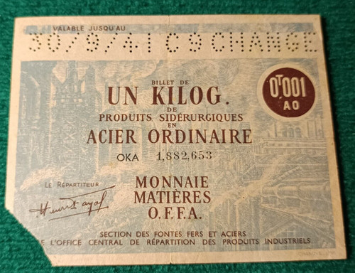 BILLET DE 1 KG D'ACIER
