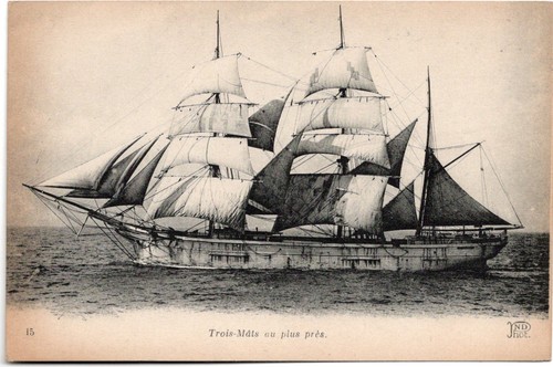 Carte postale bateau voilier - postale,