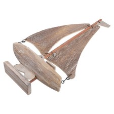  Ornements de bateau : sculpture décorative en bois en forme de voilier,
