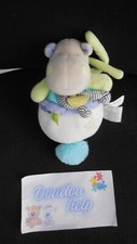 DOUDOU ET COMPAGNIE hippopotame musical Lovely Pistache bleu blanc vert