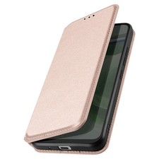 Étui pour iPhone 12 Porte-carte Support Vidéo Clapet Magnétique Rose gold
