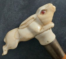 Canne à Pied / Tire-bouchons - XIXÈME représentant un "Lièvre fuyant" 