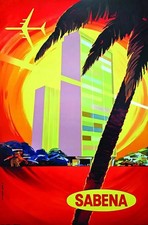 Affiche poster sabena - ,