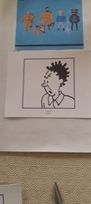 TINTIN EX LIBRIS 3 TIRE A PART AFFICHETTE  HERGE MOULINSART 2011  OREILLE CASSEE