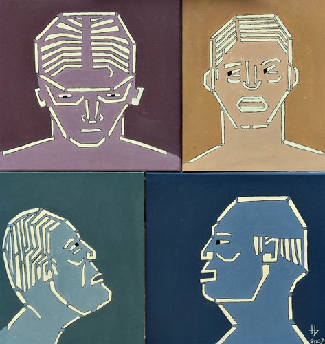 Peinture moderne portrait - moderne, de