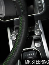 Couvre Volant En Cuir Véritable Vert À Double Couture Pour JAGUAR XJ X308 97-02
