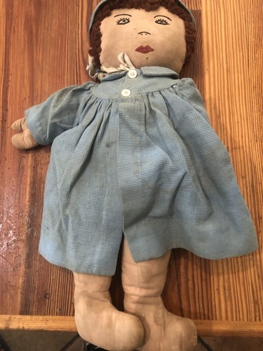Rare 19th doll calico dress - 19th,