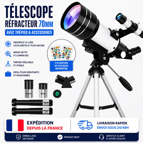 Télescope réfracteur 70mm - 70mm, hd