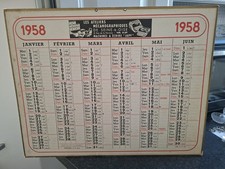 Ancien Et Grand Calendrier Industiel Machines A Ecrire Japy