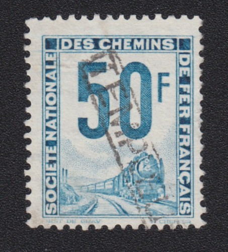 Timbre france 1944 sncf - france, 1944-47