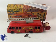 JOUET ANCIEN CIJ 10/39 RENAULT ADTD POMPIERS AUTO POMPE MECANIQUE 30CM  1950