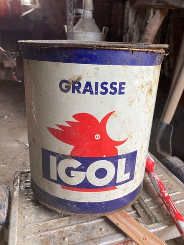Ancien gros bidon graisse - de,