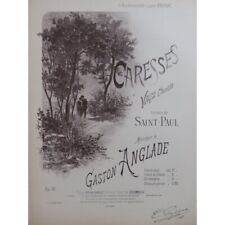 ANGLADE Gaston Caresses Valse op 30 Chant Piano ca1900