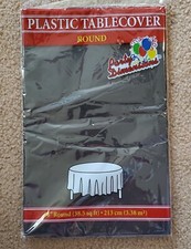 84" Round Plastic Tablecloth