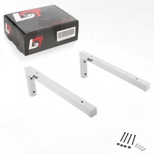 2X Console Murale Blanche 450Mm Support De Lavabo Étagère Équerre