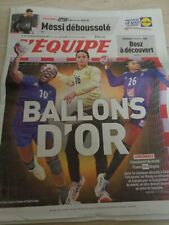 JOURNAL L'EQUIPE BALLON D'OR 2021 MESSI , HANDBALL , 3 DECEMBRE 2021 
