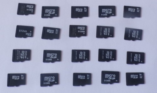 Lot cartes mémoire - 25,