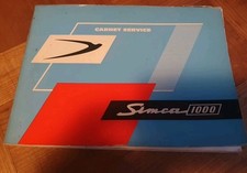 NOTICE D'ENTRETIEN SIMCA 1000 Carnet D'entretien