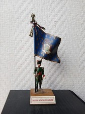 soldat de plomb porte drapeau époque Napoléon