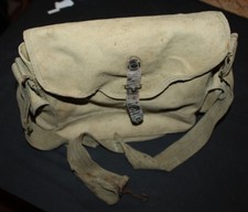 militaria français ww2 Musette 1931 WW2 pour masque à gaz Ancien marquage US