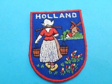 ECUSSON PATCH TISSU HOLLANDE   PAYS BAS MOULINS TULIPES LAITIERE