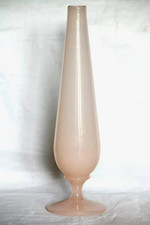 Vase tulipe opaline rose