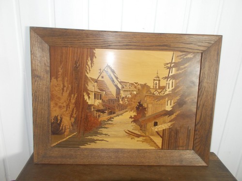 Ancien tableau marqueterie - ancien,