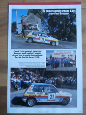 AUTOMOBILE / TALBOT SAMBA Gr B Jean-Paul BOUQUET / Fiche cartonnée