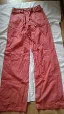 pantalon taille haute jambes larges corail taille 34