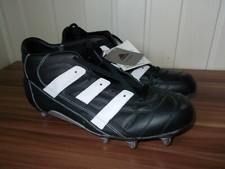 VINTAGE  ADIDAS Harlequin mid chaussures football noir/blanc  10Uk  44 FR 