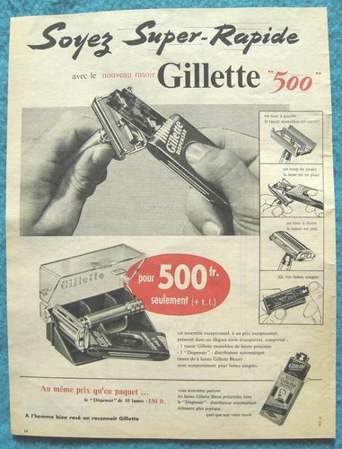 Publicité papier rasoir - publicité,