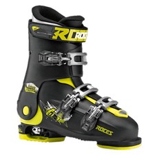 Roces Idea Free Enfant Junior Bottes De Ski Noires-Jaunes Lime À Taille Réglable