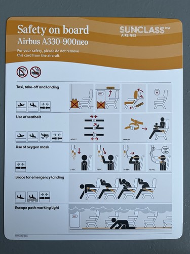 Safety card sunclass airbus - sunclass,