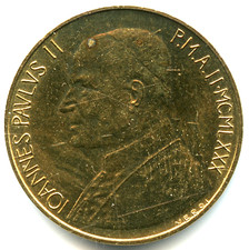 Vatican 20 lires Jean Paul II 1980 n°7711