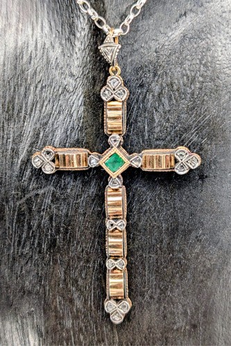 Pendentif ancien croix - croix, 750/18k