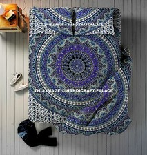 4 PC Set Mandala Indien Lit Couette Reine Housse de & Drap Avec 2 Oreiller