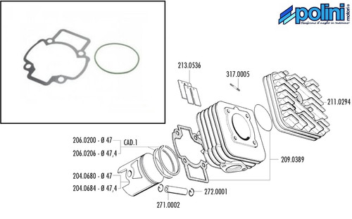 Pochette joints haut - joints, haut-moteur