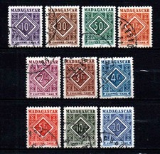 Madagascar - Colonie Française - 1947 -  Tb Taxe N° 31 à 47 - Oblit- Used