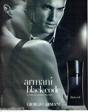 PUBLICITE ADVERTISING 056  2004   Giorgio Armani parfum masculin Black Code