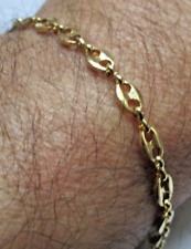 Bracelet Gourmette maillons couleur or En Grain De Café bijou vintage 2510