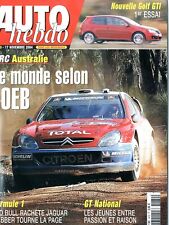 A25-Auto Hebdo 17/11/04 n°1470 WRC Australie Sébastien Loeb  Golf GTI Red Bull
