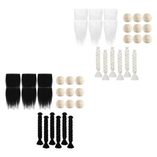 Fausse Fourrure Tissu Gnome Barbe 3 Paires Tresses Costume Cosplay DIY Nain